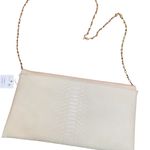 Cream Snakeskin Clutch Tan Photo 1