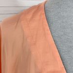 Mustard Seed  Deep V Neck Bat Wing Peplum Blouse Peach Small Photo 8