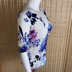 Inc international I.N.C. Floral Button Down 3/4 Sleeve Floral Sweater Photo 5