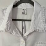 PINK - Victoria's Secret Victoria’s Secret Pink by Frankies Bikinis Lace Trim Crop Button Down Shirt Photo 1