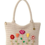The Sak  Crafted Classics Crochet Carryall Tote with floral embroidery Photo 0