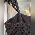 J.Crew Black Kasana Crop Jumpsuit Crochet Wide Leg Elegant Preppy Chic Size 0 Photo 9