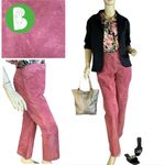 Newport News DARK MAUVE PINK BOOT CUT SUEDE TROUSERS (8) Photo 1