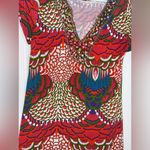 Joyous & Free Cap Sleeve Midi Dress Medallion Boho Beaded Sequins Rocks Sz Small Red Photo 4