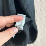 Garnet Hill  100% Linen Long Sleeve Button Up Sz 14 Black Photo 5