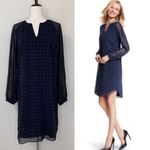 CAbi  Harlequin Purple Shirtdress Black Diamond Print Sheer Sheath Dress Photo 1