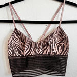 Cute Booty Lounge Bra‎ Zebra Print Y2K Indie Retro Sporty Small Pink Photo 0