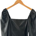 Alice + Olivia Alice + Olivia Frances Vegan Leather Puff Sleeve Mini Dress Size 8 Photo 7