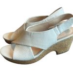 Clarks Maritsa Lara Slingback Sandals Wedge White Snake Textured Size 11 Women's Photo 6