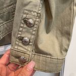 White House | Black Market Stylist Khaki Olive Embroidered Utility Jacket Size 12 Photo 5