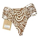 Stone Fox Swim NWT Simone Bikini Cheeky Bottom Rawhide Swirl S Brown White #3540 Photo 1