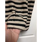 Umgee  Skirt Women's M Black Beige Striped Sequin Party Short Raw Hem‎ CDX-B Photo 1