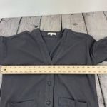 Madewell  DARK GREY ORGANIC COTTON PATCH POCKETS CARDIGAN TOP Sz XXS Photo 12