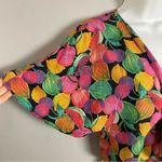 ZARA  TRF Cropped Top Fruit Print Tie Front Farmers Market Size Small Crop Blouse Photo 9