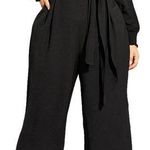 City Chic  Women's Trendy Synthesis Jumpsuit Black Size 20 wide leg Photo 0