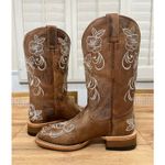 Shyanne Lasy Floral Embroidered Western Boots Brown Leather Size 9 NWOB Cowgirl Photo 8