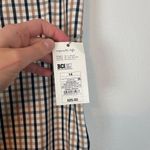 A New Day NWT Women's 14 Orange Black Ponte Plaid HIgh Rise Tapered Career Pants Photo 3