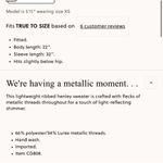 J.Crew  Ribbed henley sweater with Lurex® metallic threads Photo 2