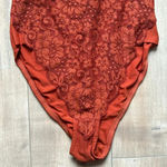 NWT We Are HAH x Free People Lace Bodysuit Burnt Orange Bronze Sz S Photo 3