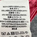 Free People  Shirt Womens XS Pink Linen Cotton Button Front High Low Boho V Neck Photo 13