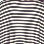 Denim & Co Shirt Women 2X Hoodie Burgundy White Stripe Velvet Casual Loungewear Photo 5