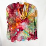 Adidas Size XL Handmade Tie Dye Hoodie Top Long Sleeve Boho Artsy Festival 488 Photo 2