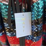 WAYF NWT Manfi Striped Sequin Dress Size Large Photo 11