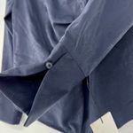 Something Navy Long Sleeve Wrap Front V-Neck Blouse Night Navy XS NWT Photo 3