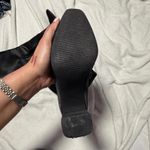 black high heel satin boots Size 8 Photo 3