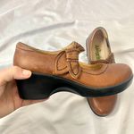 Alegria  Brown Tan Leather Chunky Coquette Whimsical Mary Jane Butterfly Heels 5 Photo 4