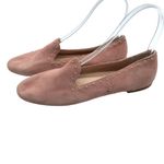 AGL Ballet Flats Loafers Suede Studded Slip On Blush Pink Almond Toe 39.5 US 9.5 Photo 3