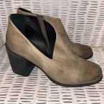 Free People  Terrah Grey Leather Cut Block Heel Ankle Booties Shoes Women 8.5 39 Photo 3