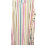 Westbound Pastel Striped Linen Blend Sleeveless Dress Summer Beach Vacation Outfit Sz 2XL Photo 1