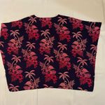 Quacker Factory  Navy and Red Floral Top Photo 1