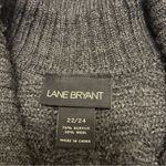 Lane Bryant 22/24 Long Cardigan Sweater Cable Knit Snowflake Buttons Wool Blend Photo 1