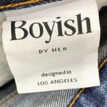 Boyish Womens Tommy High Rise Straight Denim Jeans Greed Blue Button Fly Size 25 Photo 4