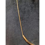 Women's Gold Tone Curved Bar Necklace With Lobster Clasp Snake Chain Design Photo 4