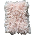 ZARA Strapless Crop Knit Tube Top with layers of Tulle in PINK size small Photo 7