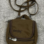 AmeriBag Brown Olive Green Nylon Mini Crossbody Bag Travel Casual Purse Photo 0