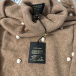 Charter Club Cashmere Luxury Camel Tan Yarn with White Balls - Size M Photo 6