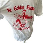 Tultex White Red Graphic Short Sleeve Crewneck “Be Golden Farm” T-Shirt Photo 3