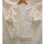 Milly  Tournesol Eyelet Top Small‎ Blouse Career Business Modest Internship Photo 4