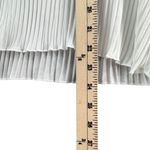 ZARA  Blouse Womens S White Pleated 3/4 Bell Sleeve Fringe V Neck Semi Sheer Top Photo 8