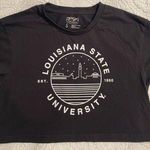 Louisiana State University crop tee. Size S Black Photo 0