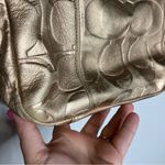 Coach  gold zip top shoulder bag 12” x 9” x‎ 4” Photo 2
