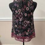 A Byer A. Byer High Neck Floral Blouse Photo 1