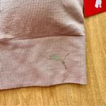 Puma Low Support Ribbed Seamless Bra, Bark/Blush Pink, Size Medium Photo 7