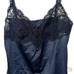 Vassarette VTG 90s Y2K Black Nylon Camisole Lace trim sz 32/S  USA fairy cami Photo 0