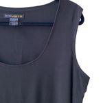 🖤 Eva Varro Single Layered Tank, Partially Lined, Black Jersey Knit, Plus Photo 8