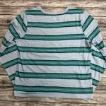 SO  Womens Striped Long Sleeve T Tee Shirt XL Extra Large Blue Teal White NWT NEW Photo 3